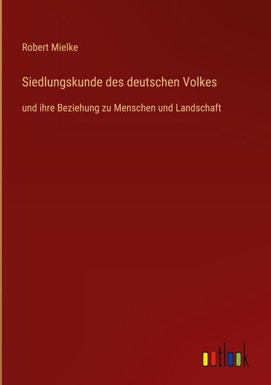 Produktbild: Siedlungskunde des deutschen Volkes