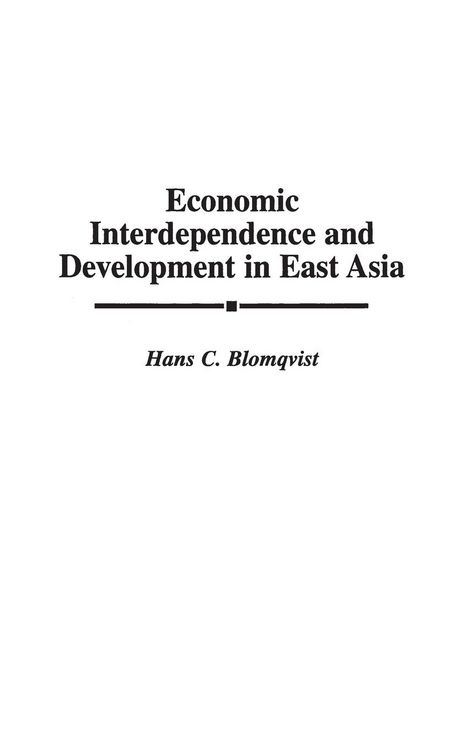Produktbild: Economic Interdependence and Development in East Asia