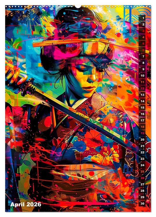 Produktbild: Samurai - Onna Bugeisha (Wandkalender 2026 DIN A2 hoch), CALVENDO Monatskalender