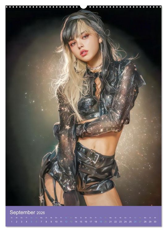 Produktbild: Popstars - Inspiriert vom Mangastil (hochwertiger Premium Wandkalender 2026 DIN A2 hoch), Kunstdruck in Hochglanz