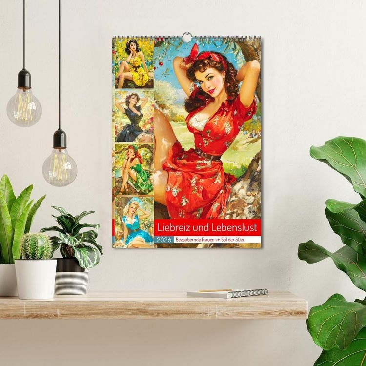 Produktbild: Liebreiz und Lebenslust. Bezaubernde Frauen im Stil der 50er (Wandkalender 2026 DIN A3 hoch), CALVENDO Monatskalender