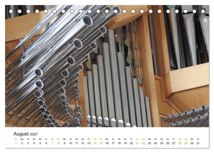 Produktbild: Fantastische Welt der Orgeln (Tischkalender 2027 DIN A5 quer), CALVENDO Monatskalender