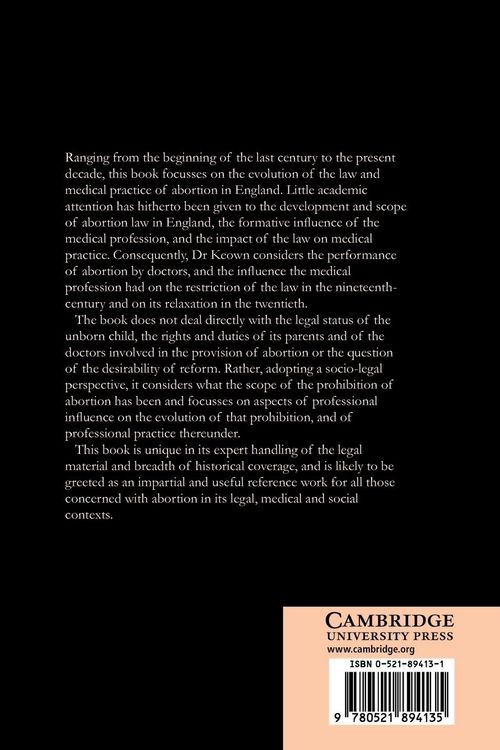 Produktbild: Abortion, Doctors and the Law