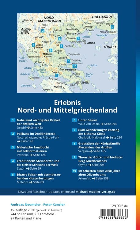 Produktbild: MICHAEL M&Uuml;LLER Reisef&uuml;hrer Nord- und Mittelgriechenland