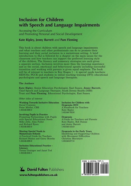 Produktbild: Inclusion For Children with Speech and Language Impairments