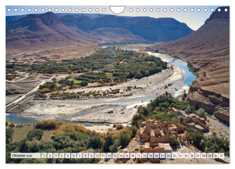 Produktbild: Marokko - Faszinierende Landschaften und traditionelle Bauwerke von oben (Wandkalender 2026 DIN A4 quer), CALVENDO Monatskalender