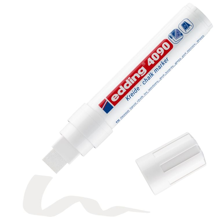 Produktbild: Edding 4090 4-4090-1-1049 Kreidemarker Wei&szlig; 4 mm, 15mm