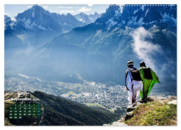 Produktbild: Base Jumping Adrenalin- Kick (hochwertiger Premium Wandkalender 2026 DIN A2 quer), Kunstdruck in Hochglanz