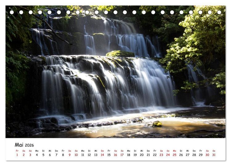 Produktbild: Neuseeland-Aotearoa, Land der wei&szlig;en Wolke (Tischkalender 2026 DIN A5 quer), CALVENDO Monatskalender