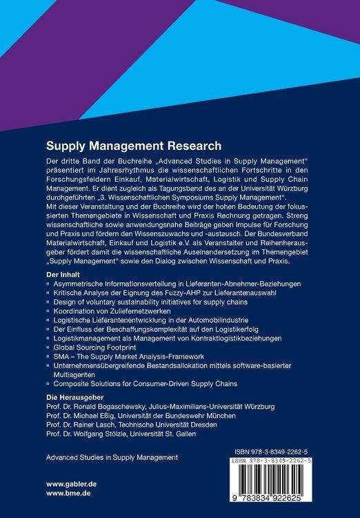 Produktbild: Supply Management Research