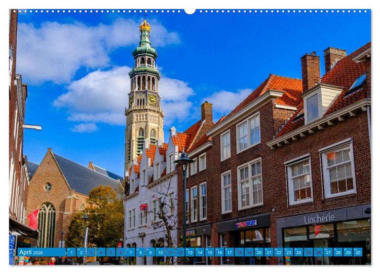 Produktbild: Ein Blick auf Middelburg in Zeeland (Wandkalender 2026 DIN A2 quer), CALVENDO Monatskalender
