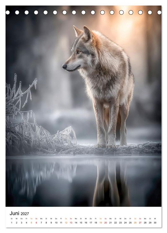 Produktbild: Tiere im Winter - eisige Eleganz (Tischkalender 2027 DIN A5 hoch), CALVENDO Monatskalender