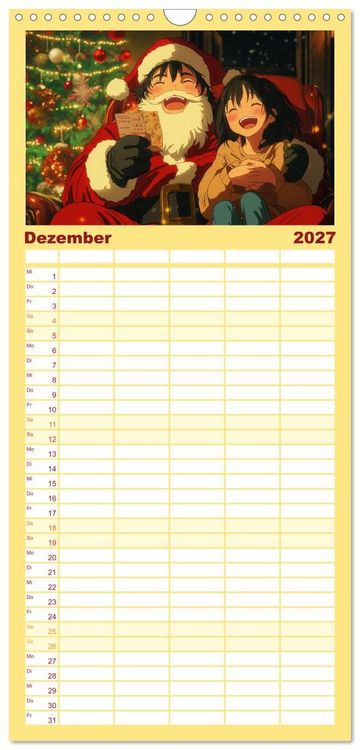 Produktbild: Familienplaner 2027 - Anime Kalender &ndash; Charaktere im Slice-of-Life Stil mit 5 Spalten (Wandkalender, 21 x 45 cm) CALVENDO