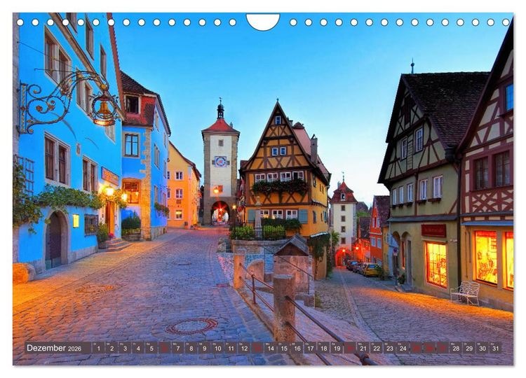 Produktbild: Rothenburg o. d. Tauber - Perle des Taubertales (Wandkalender 2026 DIN A4 quer), CALVENDO Monatskalender