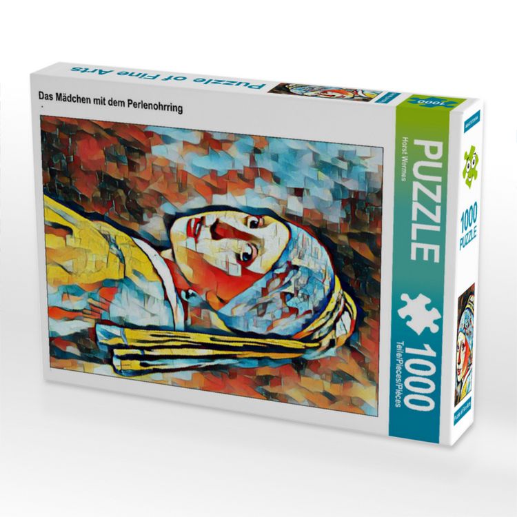 Produktbild: CALVENDO Puzzle Das M&auml;dchen mit dem Perlenohrring | 1000 Teile Lege-Gr&ouml;&szlig;e 64x48cm Foto-Puzzle f&uuml;r gl&uuml;ckliche Stunden