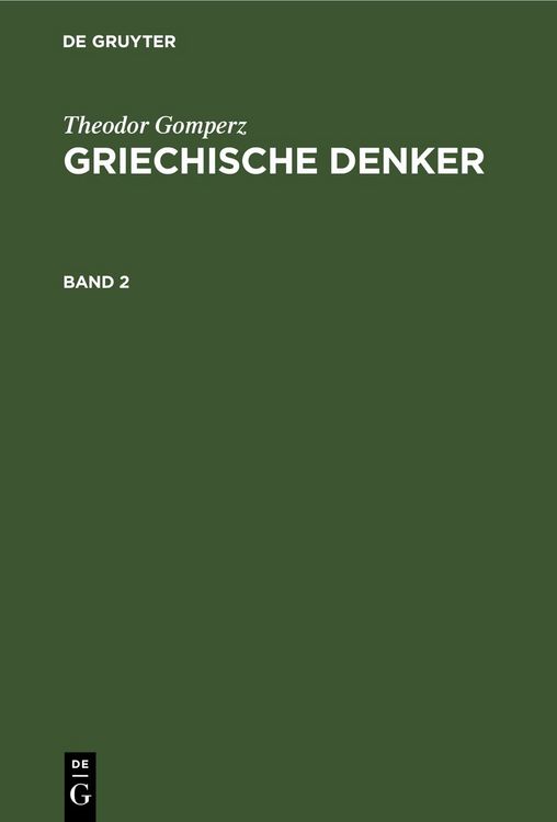 Produktbild: Griechische Denker. Band 2