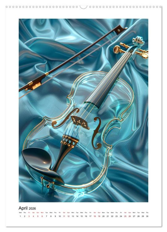 Produktbild: Violin Enjoyment (Wall Calendar 2026 DIN A2 portrait), CALVENDO 12 Month Wall Calendar