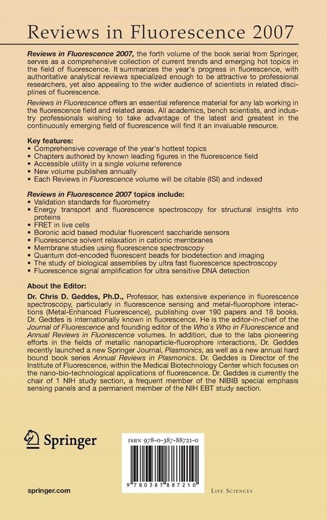 Produktbild: Reviews in Fluorescence 2007