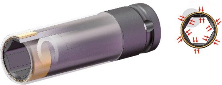 Produktbild: KS Tools SlimPOWER 1/2\"Impact-Stecknuss, 17mm 515.0992