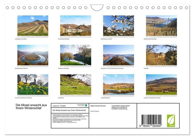 Produktbild: Die Mosel erwacht aus Ihrem Winterschlaf (Wandkalender 2026 DIN A4 quer), CALVENDO Monatskalender