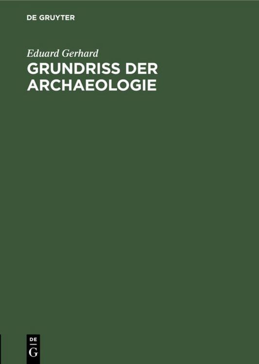 Produktbild: Grundriss der Archaeologie