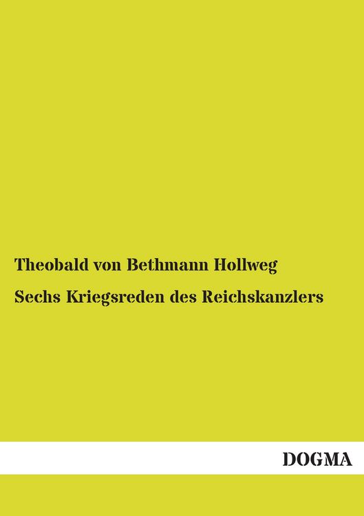 Produktbild: Sechs Kriegsreden des Reichskanzlers