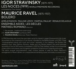 Produktbild: Stravinsky: Les Noces (1919) - Ravel: Bolero