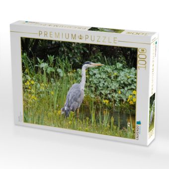 Produktbild: CALVENDO Puzzle Graureiher | 1000 Teile Lege-Gr&ouml;&szlig;e 64x48cm Foto-Puzzle f&uuml;r gl&uuml;ckliche Stunden