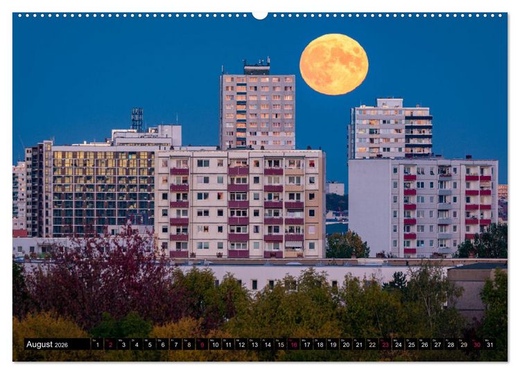 Produktbild: Halle-Luna - Monds&uuml;chtig in Halle-Saale (hochwertiger Premium Wandkalender 2026 DIN A2 quer), Kunstdruck in Hochglanz