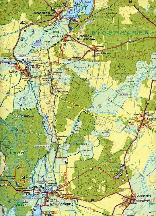 Produktbild: Rad-, Wander- und Gew&auml;sserkarte Unterspreewald
