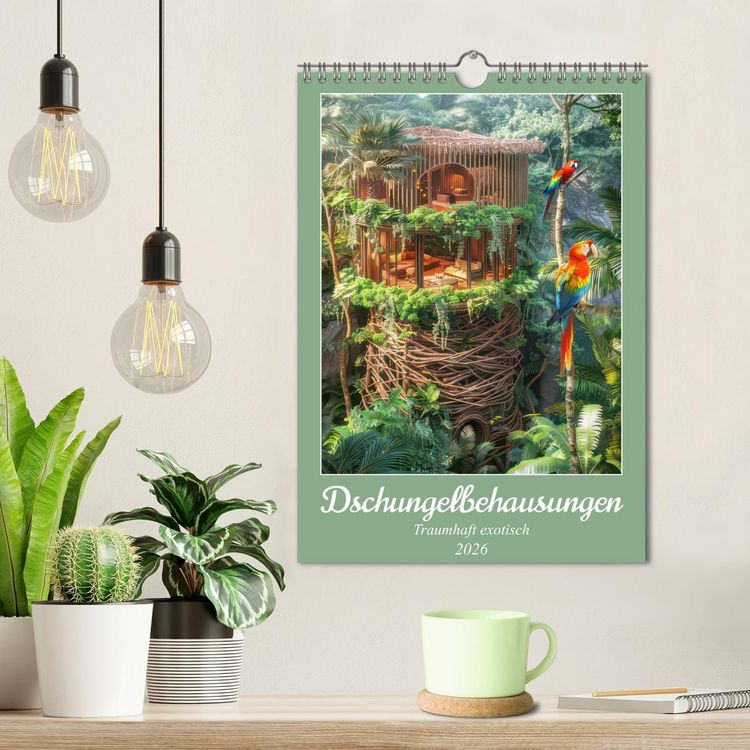 Produktbild: Dschungelbehausungen - Traumhaft exotisch (Wandkalender 2026 DIN A4 hoch), CALVENDO Monatskalender