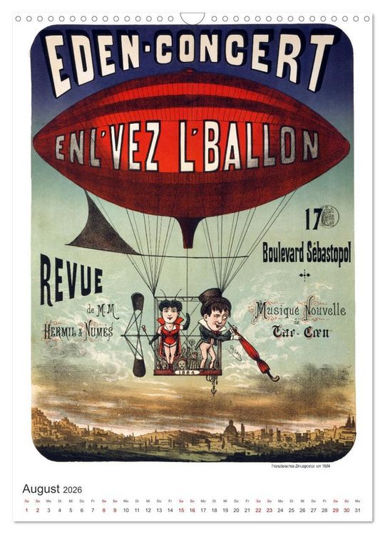 Produktbild: Ballonfahren Kalender (Wandkalender 2026 DIN A3 hoch), CALVENDO Monatskalender