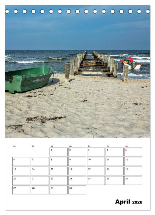 Produktbild: Ostsee. Urlaubsfeeling pur (Tischkalender 2026 DIN A5 hoch), CALVENDO Monatskalender