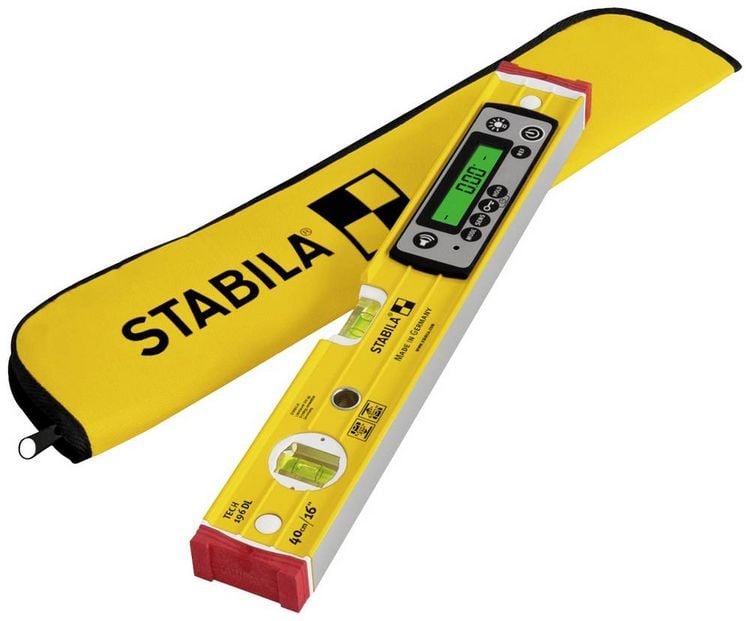 Produktbild: Stabila TECH 196 DL 19830 Digitale Wasserwaage mit Rutschstopper, inkl. Tasche 40cm 0.5 mm/m