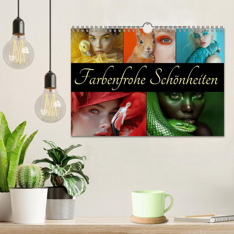 Produktbild: Farbenfrohe Sch&ouml;nheiten (Wandkalender 2026 DIN A4 quer), CALVENDO Monatskalender