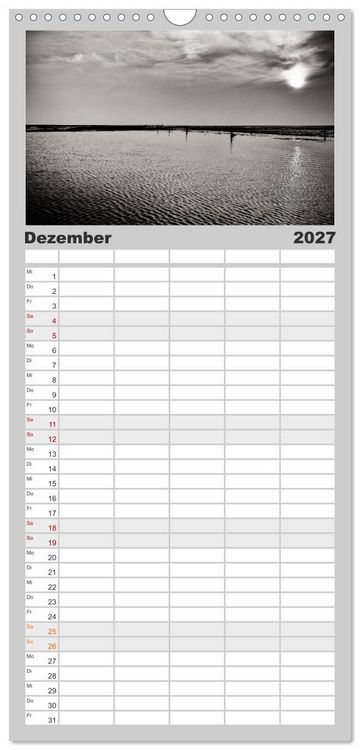 Produktbild: Familienplaner 2027 - Ein Blick auf Husum mit 5 Spalten (Wandkalender, 21 x 45 cm) CALVENDO