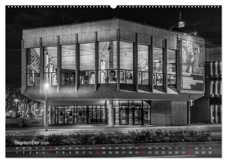 Produktbild: Heilbronn bei Nacht (hochwertiger Premium Wandkalender 2026 DIN A2 quer), Kunstdruck in Hochglanz