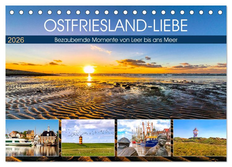 Produktbild: OSTFRIESLAND-LIEBE (Tischkalender 2026 DIN A5 quer), CALVENDO Monatskalender