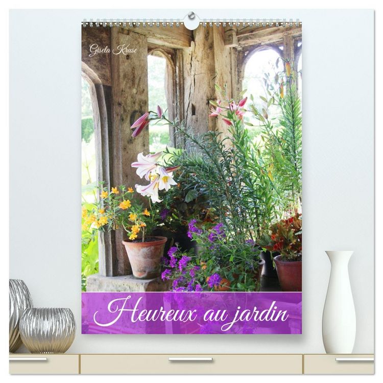 Produktbild: Heureux au jardin (Calendrier mural 2026 DIN A2 horizontal) calendrier de bureau
