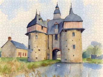 Produktbild: CALVENDO Puzzle Manoir de la Saucerie | 1000 Teile Lege-Gr&ouml;&szlig;e 64x48cm Foto-Puzzle f&uuml;r gl&uuml;ckliche Stunden