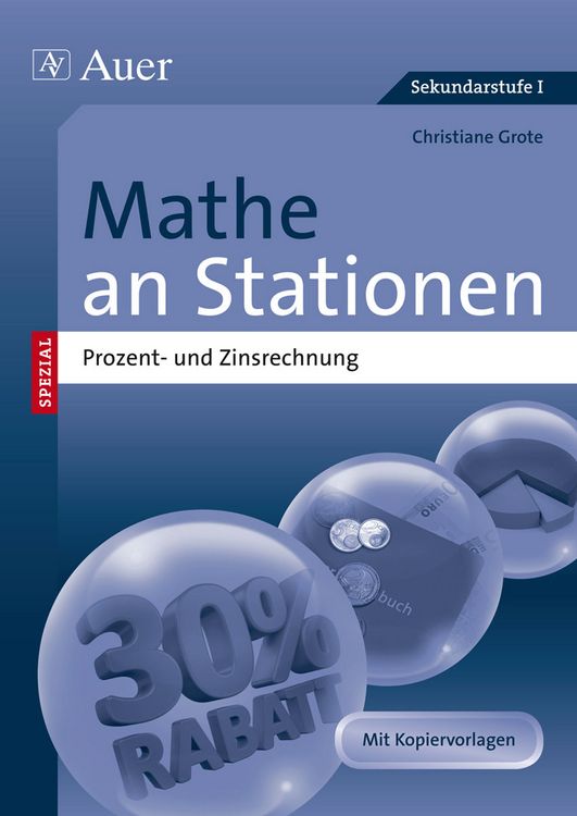 Produktbild: Mathe an Stationen Prozent- und Zinsrechnung