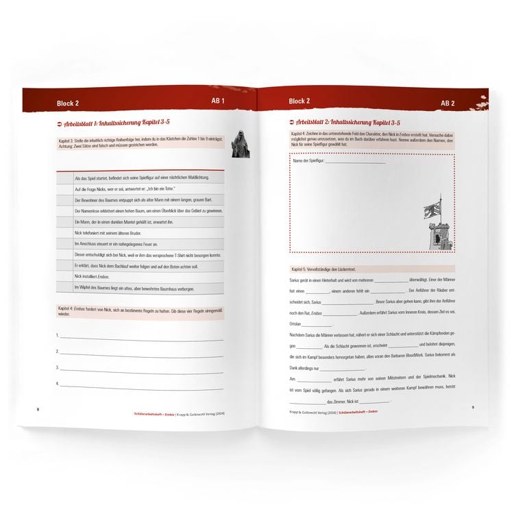 Produktbild: Erebos &ndash; Ursula Poznanski &ndash; Sch&uuml;lerarbeitsheft