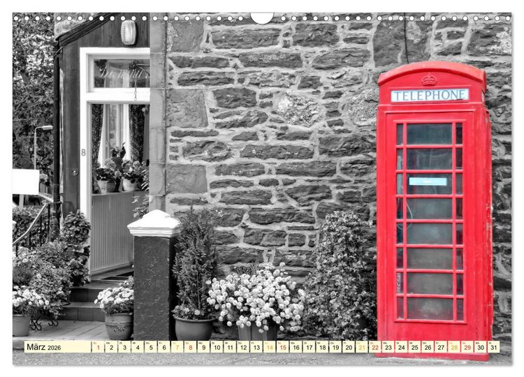 Produktbild: Die bekannteste Telefonzelle der Welt - Telephone Booth (Wandkalender 2026 DIN A3 quer), CALVENDO Monatskalender