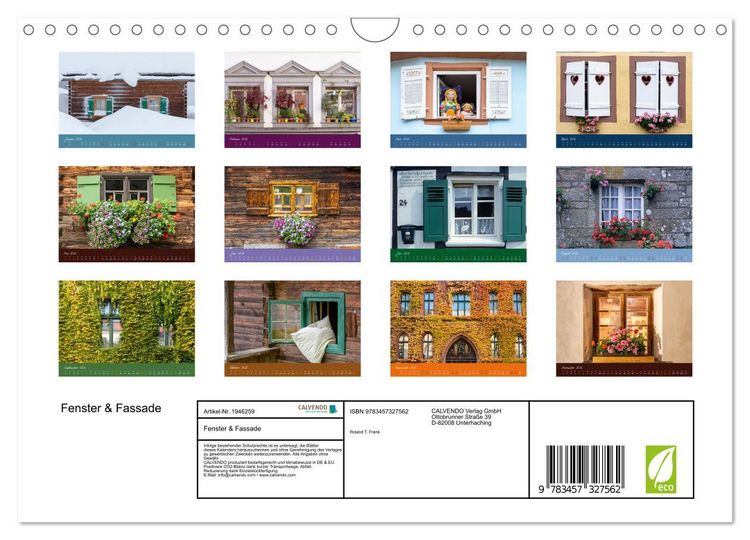 Produktbild: Fenster & Fassade (Wandkalender 2026 DIN A4 quer), CALVENDO Monatskalender