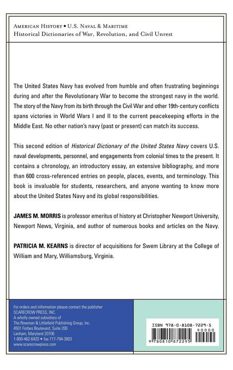 Produktbild: Historical Dictionary of the United States Navy