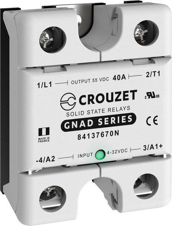 Produktbild: Crouzet Halbleiterrelais 84137670N 40 A Schaltspannung (max.): 55 V/AC Gleichstromschaltung 1 St.