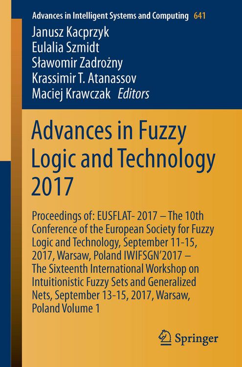 Produktbild: Advances in Fuzzy Logic and Technology 2017