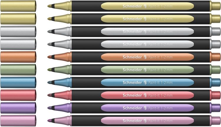 Produktbild: Schneider Metallicliner 020 Paint-It 1-2 mm, 10er Set