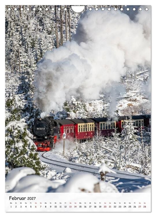 Produktbild: Mit der Dampflok durch den Harz (Wandkalender 2027 DIN A4 hoch), CALVENDO Monatskalender