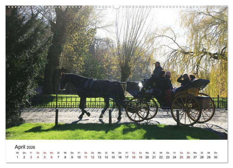 Produktbild: Br&uuml;gge - Eine mittelalterliche Stadt (hochwertiger Premium Wandkalender 2026 DIN A2 quer), Kunstdruck in Hochglanz